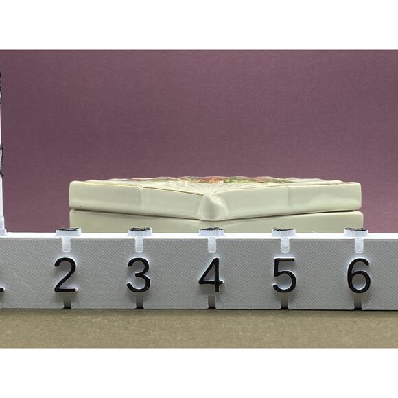 Vintage Porcelain Peacocks Japanese Asahi Fan Trinket Small Jewelry Box - Picture 7 of 8